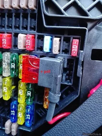 Zapojení autokamery+ vedení kabeláže