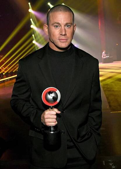 Channing Tatum, recipient of the Distinguished Decade of Achievement in Film award, attends The CinemaCon Big Screen Achievement Awards Brought to you by The Coca-Cola Company at OMNIA Nightclub at Caesars Palace during CinemaCon, the official convention of Cinema United, on April 3, 2025, in Las Vegas, Nevada.