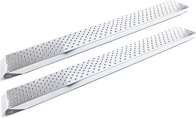 Wiltec 2x nájezdová rampa 160x22,5 cm 400 kg pro motocykl ATV čtyřkolku, pozinkovaná ocelová nájezdová lišta, protiskluzová nakládací rampa, děrované otvory