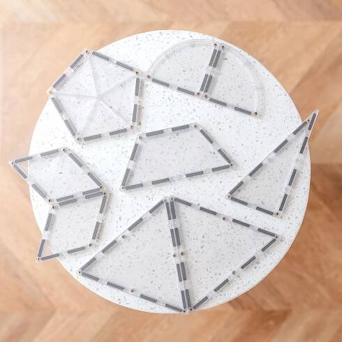 Connetix Tiles - Magnetická stavebnice Průhledná Shapes Expansion 24 ks