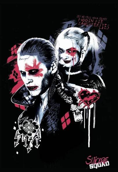Umělecký tisk Sebevražedný oddíl - Harley a Joker
