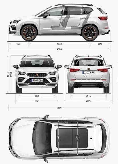 Ateca rozměry
