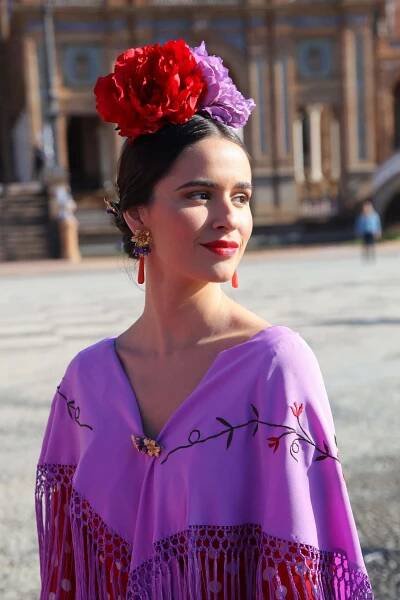 Multicolor flamenco flower | Flamenco fashion