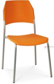 Židle Kali Stolička Kali - strieborná + farebný plast