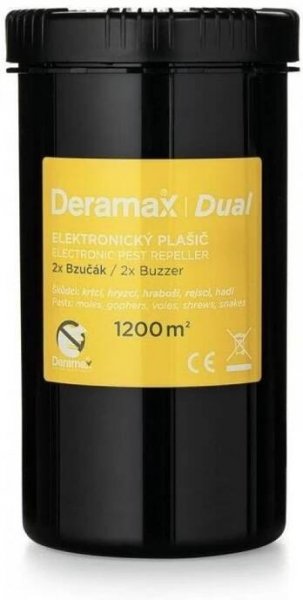 Odpuzovač krtků, hadů, hrabošů  a hryzců - DERAMAX-Dual - Dosah 1200 m2