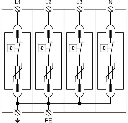 HAKEL 27514 HSA-150/4+0 M Svodič přepětí typ 2+3 | Elektro Viola
