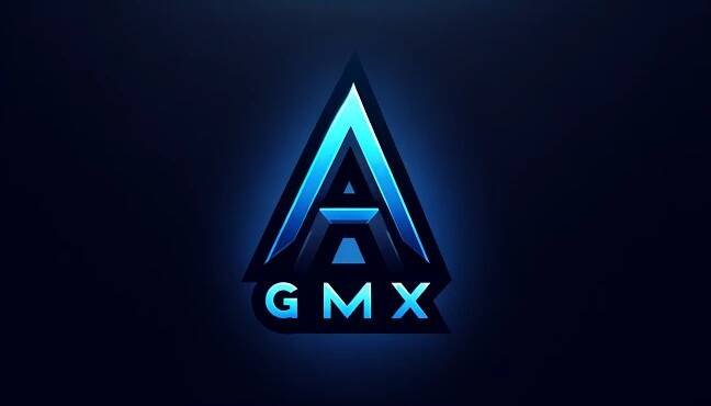 A digital logo, consisting of a stylized uppercase letter 'A' with a sharp peak, rendered in a gradient of dark blue at the base to light blue at the.webp