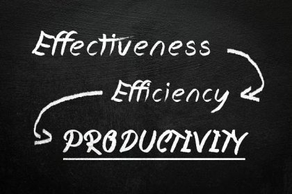 Effectiveness first - then assess the efficiency level to achieve your ultimate level of productivity.