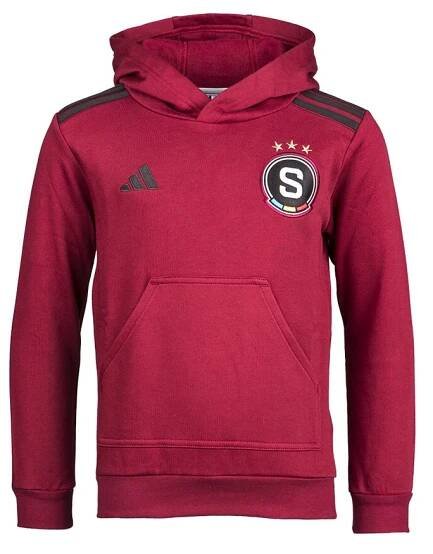 Mikina Sparta adidas ENT s kapucí rudá dětská - AC Sparta Praha