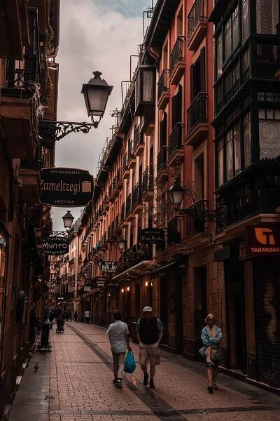 Apartment buildings in San Sebastian, Spain. Pintxos & exploring San Sebastian