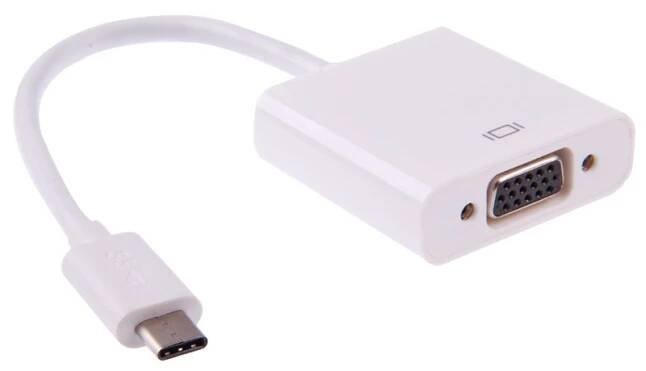 Redukce USB-C (samec) / VGA (samice) - Bílá | dratek.cz
