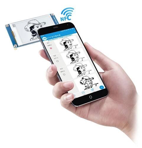 Waveshare 2,7" pasivní NFC e-Paper displej, bezdrátové napájení 1
