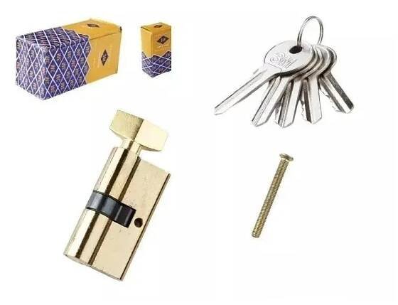 Bezpečnostní fabka (vložka) s knoflíkem + 5 klíčů s 5 stavítky