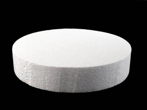 Dortový korpus / podstavec Ø25 cm polystyren bílá 1 ks