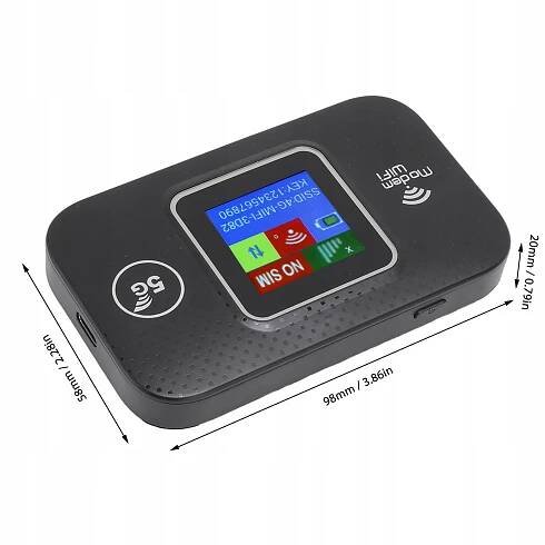 PŘENOSNÝ MOBILNÍ MODEMOVÝ ROUTER NA SIM KARTU 4G LTE WIFI 150 Mb/s Provozní standard LAN portů 10/100/1000 Mbps