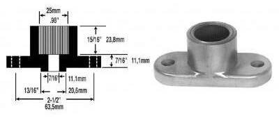 Unašeč nože MTD - 25mm (adaptační příruba - pro hřídel 25mm, bez šroubení)