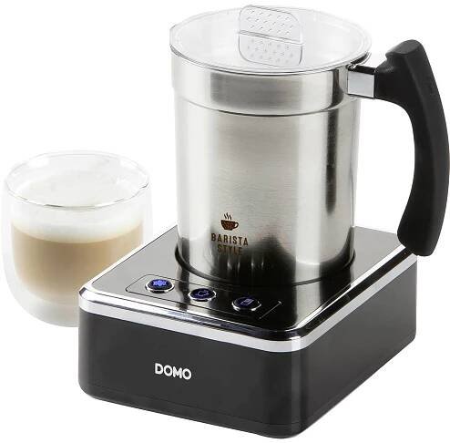 DOMO neu napěňovač mléka, nerezová ocel, černá, 650 W, DO717MF