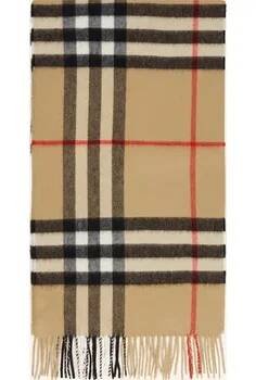 Šála Burberry Pánská Kašmírová Šála, béžová/ černá/ červená, one size