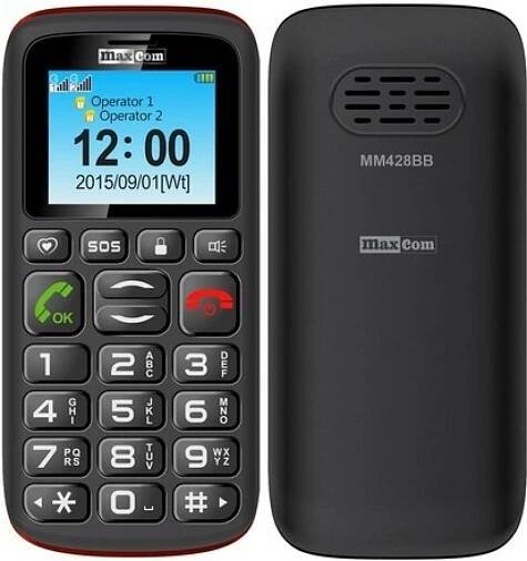 MaxCom MM428 Dual SIM Black/Red