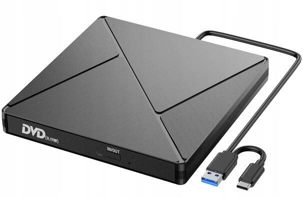 Externí CD/DVD mechanika pro PC, USB 3.0 a USB-C DVD vypalovačka