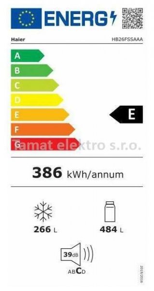 Haier Series 7 HB26FSSAAA americká chladnička