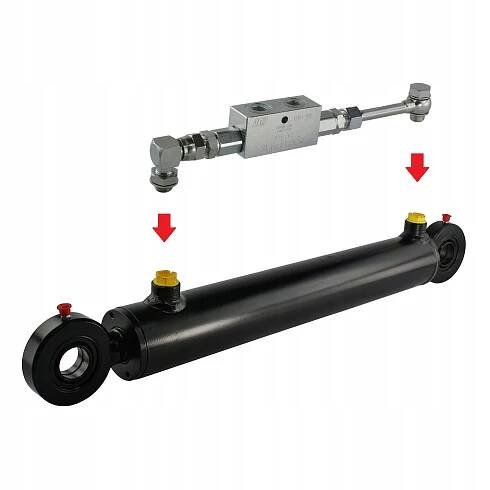 HYDRAULICKÝ VÁLEC 2STR 50/28 ZDVIH 300 + TRUBKOVÝ VENTIL HYDROLIDER