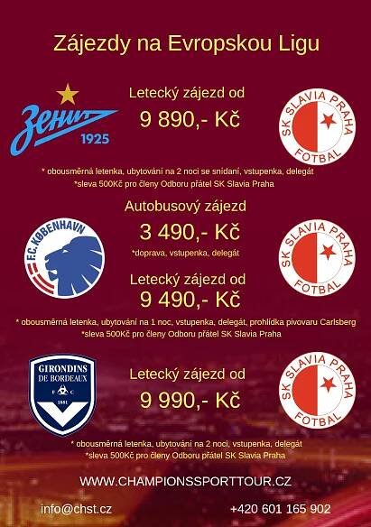 Zájezdy s Odborem přátel – Evropská liga (2018) – ODBOR PŘÁTEL SLAVIE