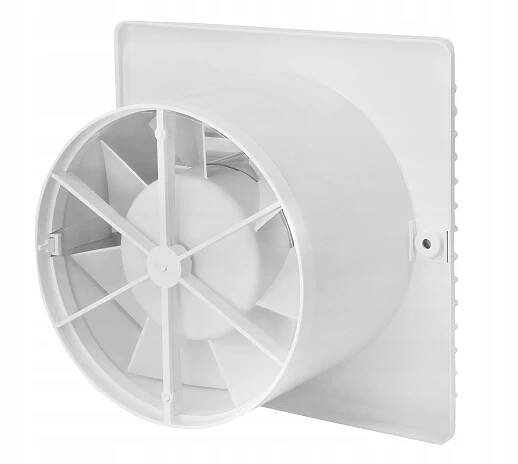Koupelnový ventilátor airRoxy WENTYLATOR ŁAZIENKOWY 125 CZARNY MAT ZAWÓR 125 mm - Allegro