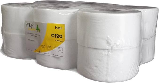 Toaletní papír JUMBO ALF papier C120 - 2 vrstvy 100% celulóza 12 ks