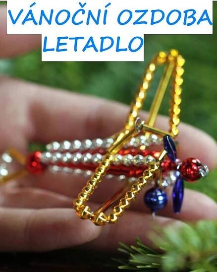 HOBBY SET - Vánoční ozdoba LETADLO 