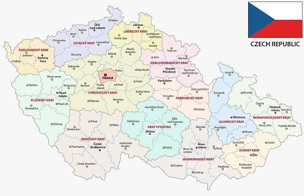 Okresy ČR – Mapy, hranice a průvodce