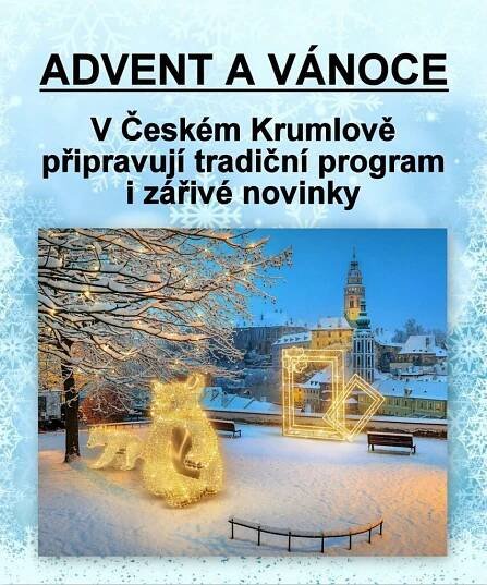 JIŽNÍ ČECHY: Advent v Českém Krumlově přináší tradiční program i zářivé novinkyZa krásnější Vimperk