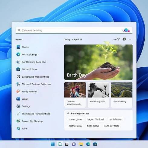 Více obsahu v nabídce pro vyhledávání foto:  Microsoft / Windows Insider Blog 