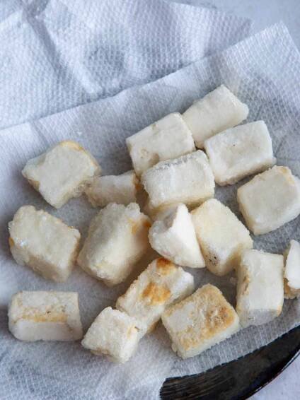 Easy Fried Silken Tofu (Vegan)