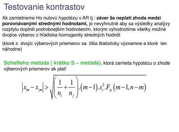 PPT - Testovanie kontrastov PowerPoint Presentation, free download - ID:774872