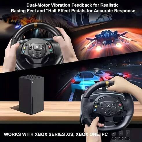   racing wheel gaming steering wheels 1080 driving sim car simulator with pedals clutch paddle gear shifters for   one     s  3 pc xinput   360 switch   Product details 4