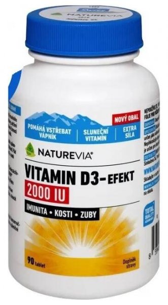 Swiss NatureVia Vitamin D3-Efekt 2000IU 90 tbl.
