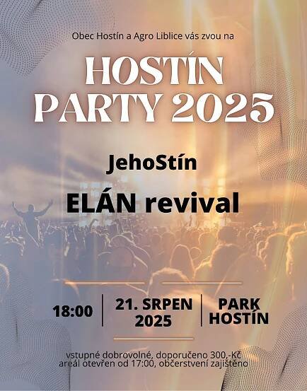 Letní koncert – Hostín party 2025 | obec Hostín