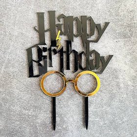 Zápich do dortu Harry Potter - Happy Birthday - Cakesicq - Zápichy na dort - Dekorace a figurky na dorty, Cukrářské potřeby