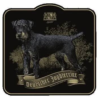 Samolepka Deutscher Jagdterier - černá-hnědá