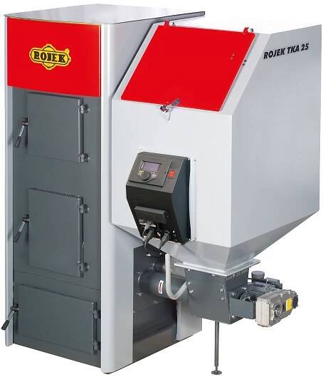 ROJEK TKA 25 kotel na pelety/uhlí 25 kW, automatický, pravý + regulace ST480