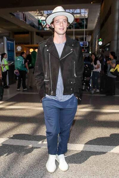 Patrick Schwarzenegger At LAX International Airport In Los Angeles