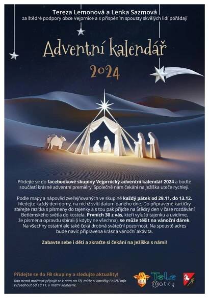 adventní kalendář vejprnice 2024