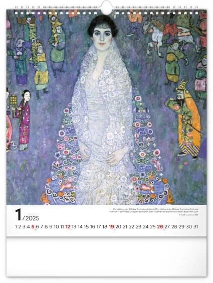 NOTIQUE Nástěnný kalendář Gustav Klimt 2025, 30 × 34 cm