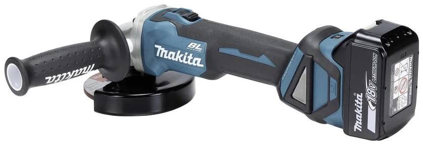Makita DGA511RTJ DGA511RTJ Akumulátorová úhlová bruska 125 mm, vč. 2x aku, vč. nabíječky, kufřík, 18 V, 5 Ah