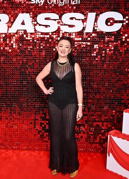 Bronagh Gallagher arrives as Michelle Keegan and cast celebrate award-winning Sky comedy Brassic at The Big Brassic Birthday Bash at venue 53Two in Manchester on September 20, 2023 in London