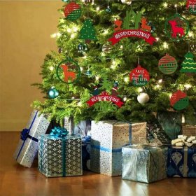Dřevěné ozdoby na vánoční stromeček DIY dekorace  - Dům a zahrada