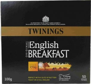 Twinings English Breakfast Tee černý čaj 50 sáčků 100 g