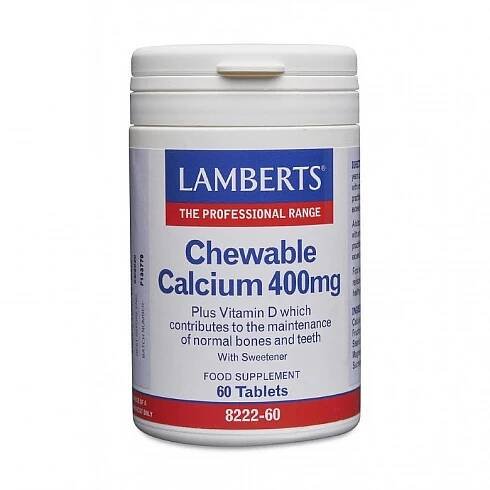 Lamberts Health Care Chewable Calcium 400mg - Fill Size 60 Tablets