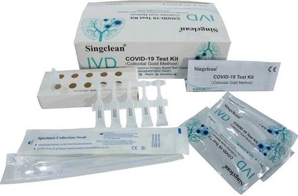 Singclean COVID-19 Antigen Test Kit z nosohltanu, nosu, krku 20 ks